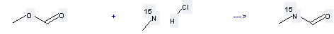 The Methanamine-15N,hydrochloride (9CI) can react with Formic acid methyl ester to get (15N)-N-Methylformamide
